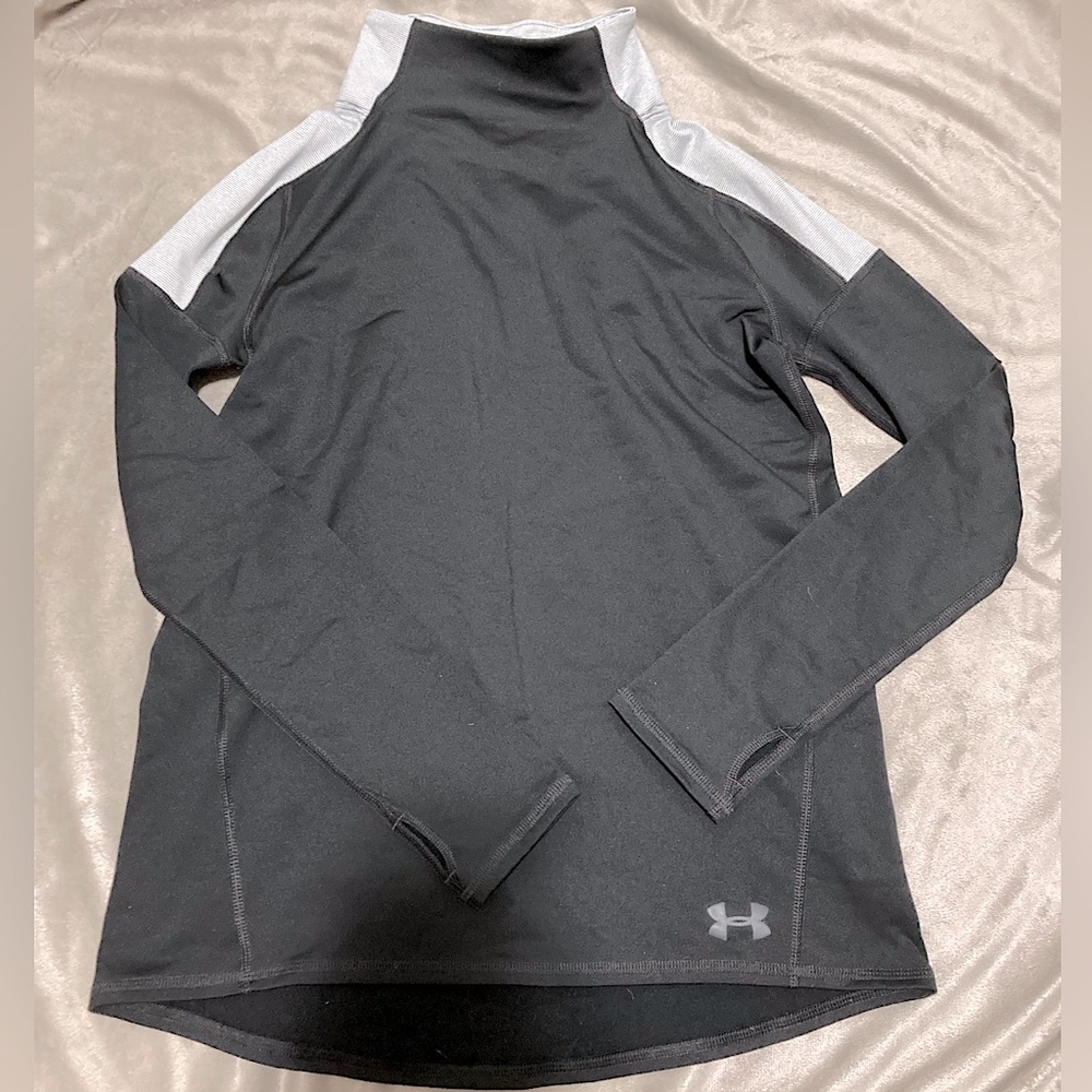 Black/Grey Under Armour Cold Gear Longsleeve Pullover